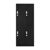 Four-Door Office Gym Shed Storage Locker - Top-Down View