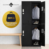 Four-Door Office Gym Shed Storage Locker - Low Angle