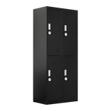 Four-Door Office Gym Shed Storage Locker - Top-Down View