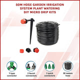 50M Hose Garden Irrigation System Plant Watering DIY Micro Drip Kits - Side View