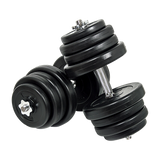 50KG Dumbbell Adjustable Weight Set - Top-Down View
