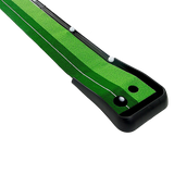 Indoor Practice Putting Green 2.5m Mat Inclined Ball Return Fake Grass 2 Holes