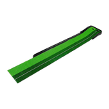 Indoor Practice Putting Green 2.5m Mat Inclined Ball Return Fake Grass 2 Holes - Top-Down View