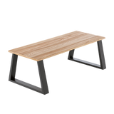 Trapezium-Shaped Table Bench Desk Legs Retro Industrial Design Fully Welded - Black