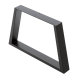 Trapezium-Shaped Table Bench Desk Legs Retro Industrial Design Fully Welded - Black - Top-Down View