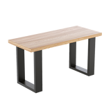 Trapezoid-Shaped Table Bench Desk Legs Retro Industrial Design Fully Welded - Black