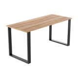 Square-Shaped Table Bench Desk Legs Retro Industrial Design Fully Welded - Black - Top-Down View