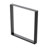 Square-Shaped Table Bench Desk Legs Retro Industrial Design Fully Welded - Black - 45-Degree Angle