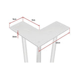 Set of 4 Industrial 3-Rod Retro Hairpin Table Legs 12mm Steel Bench Desk - 71cm White - 45-Degree Angle