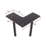 Set of 4 Industrial Retro Hairpin Table Legs 12mm Steel Bench Desk - 41cm Black - 45-Degree Angle