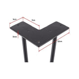 Set of 4 Industrial Retro Hairpin Table Legs 12mm Steel Bench Desk - 11cm Black - 45-Degree Angle