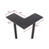 Set of 4 Industrial Retro Hairpin Table Legs 12mm Steel Bench Desk - 71cm Black - 45-Degree Angle