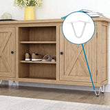 Set of 4 Industrial Retro Hairpin Table Legs 12mm Steel Bench Desk - 11cm White - Front View