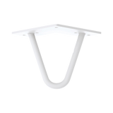 Set of 4 Industrial Retro Hairpin Table Legs 12mm Steel Bench Desk - 11cm White - Top-Down View