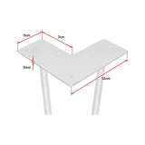 Set of 4 Industrial Retro Hairpin Table Legs 12mm Steel Bench Desk - 11cm White - Rear View