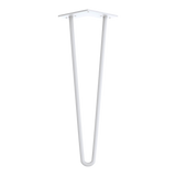 Set of 4 Industrial Retro Hairpin Table Legs 12mm Steel Bench Desk - 41cm White - Top-Down View
