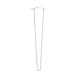 Set of 4 Industrial Retro Hairpin Table Legs 12mm Steel Bench Desk - 71cm White - Top-Down View