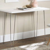 Set of 4 Chrome Retro Hairpin Table Legs 12mm Steel Bench Desk - 71cm - Front View