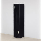 Black Two-Door L-shaped Office Gym Shed Storage Lockers - Front View