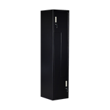 Black Two-Door L-shaped Office Gym Shed Storage Lockers - Top-Down View