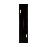 Black Two-Door L-shaped Office Gym Shed Storage Lockers - 45-Degree Angle