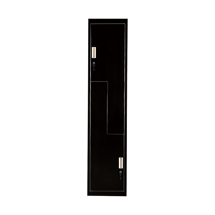 Black Two-Door L-shaped Office Gym Shed Storage Lockers
