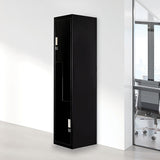 Black Two-Door L-shaped Office Gym Shed Storage Lockers - Front View