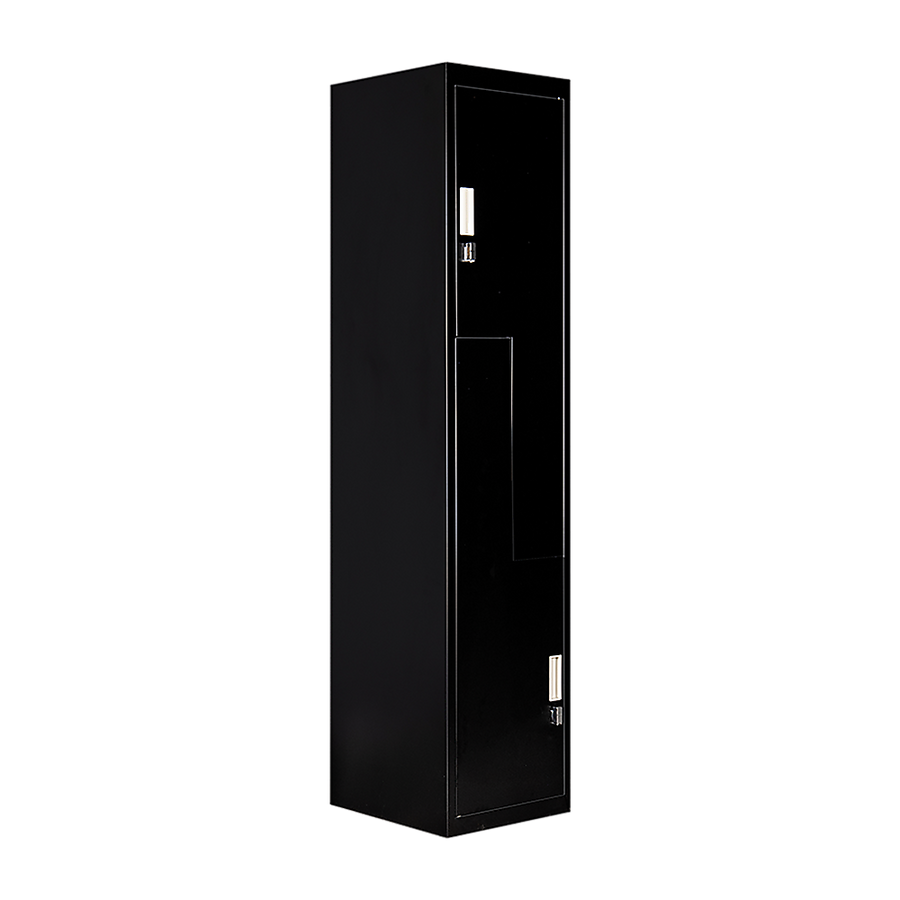 Black Two-Door L-shaped Office Gym Shed Storage Lockers