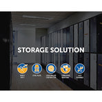 Black Two-Door L-shaped Office Gym Shed Storage Lockers, image 4