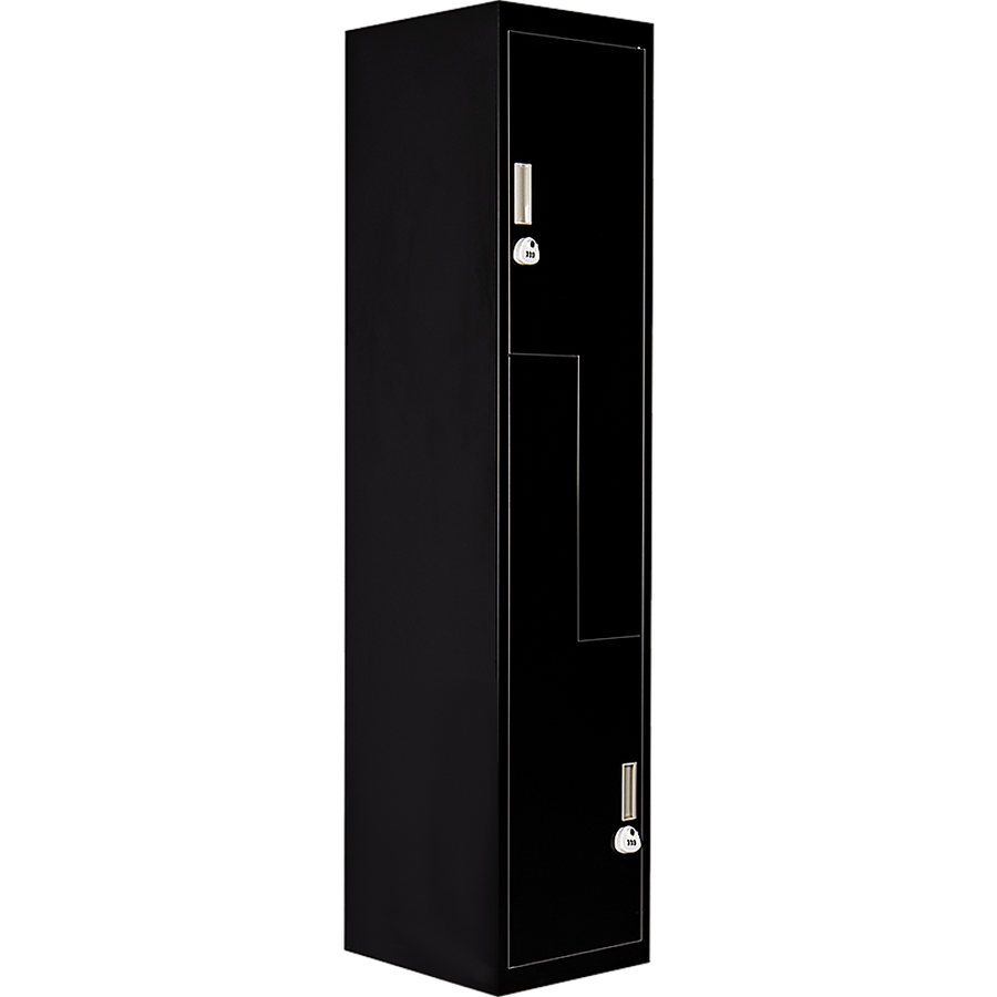 Black Two-Door L-shaped Office Gym Shed Storage Lockers, image 6