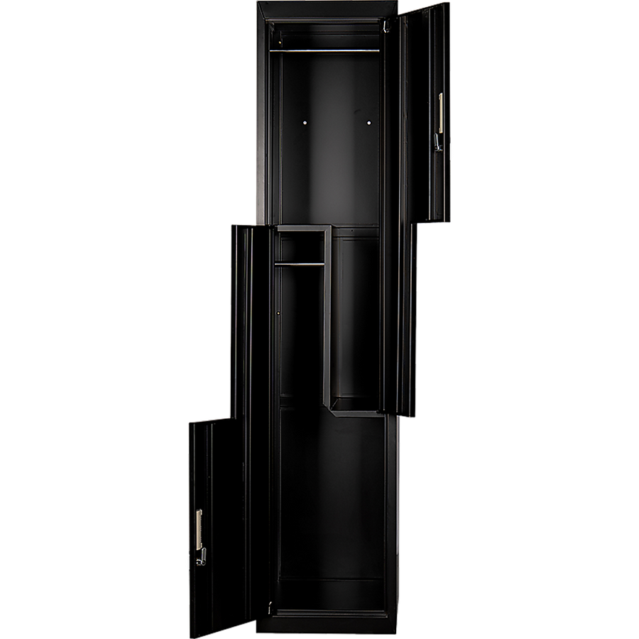 Black Two-Door L-shaped Office Gym Shed Storage Lockers, image 9