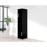 Black Two-Door L-shaped Office Gym Shed Storage Lockers - Front View