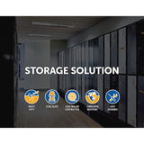 Black Two-Door L-shaped Office Gym Shed Storage Lockers - Top-Down View