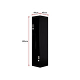 Black Two-Door L-shaped Office Gym Shed Storage Lockers - Extra Image