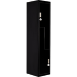 Black Two-Door L-shaped Office Gym Shed Storage Lockers - Rear View