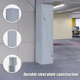 Grey Two-Door L-shaped Office Gym Shed Storage Lockers - Extra Image