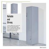 Grey Two-Door L-shaped Office Gym Shed Storage Lockers - Extra Image