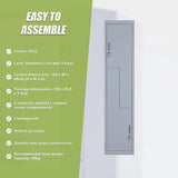 Grey Two-Door L-shaped Office Gym Shed Storage Lockers - Extra Image