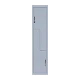 Grey Two-Door L-shaped Office Gym Shed Storage Lockers - 45-Degree Angle