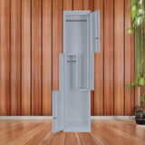 Grey Two-Door L-shaped Office Gym Shed Storage Lockers - Rear View