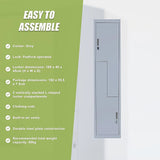 Grey Two-Door L-shaped Office Gym Shed Storage Lockers - Extra Image