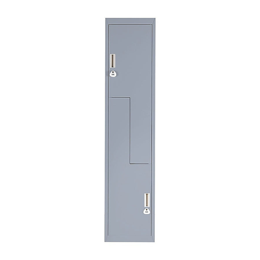 Grey Two-Door L-shaped Office Gym Shed Storage Lockers