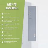 Grey Two-Door L-shaped Office Gym Shed Storage Lockers - Extra Image