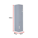 Grey Two-Door L-shaped Office Gym Shed Storage Lockers