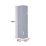 Grey Two-Door L-shaped Office Gym Shed Storage Lockers - Extra Image