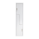 Grey Two-Door L-shaped Office Gym Shed Storage Lockers - 45-Degree Angle