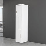 Grey Two-Door L-shaped Office Gym Shed Storage Lockers - Front View