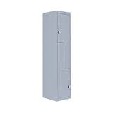 Grey Two-Door L-shaped Office Gym Shed Storage Lockers - 45-Degree Angle