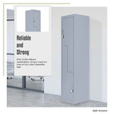 Grey Two-Door L-shaped Office Gym Shed Storage Lockers - Extra Image