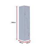 Grey Two-Door L-shaped Office Gym Shed Storage Lockers - Extra Image